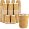 Efforias 500 X 8oz Ripple Coffee Cups - Insulated Triple Walled Takeaway Coffee Cups - Cups for Hot and Cold Drinks for Christmas & Birthdays Parties (Brown)