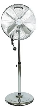 Top Home Solutions® Metal Pedestal Fan – 16” Free Standing Fan, 3 Speed Setting, Adjustable Height, Oscillating, Tilting Head, Powerful Cooling Floor Fan For Summer