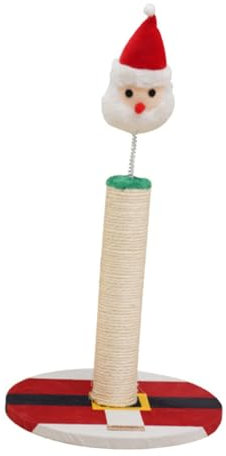 COSMEVIVI Tiragraffi Per Gatti A Forma Di Babbo Natale Accessorio Natalizio Per Animali Domestici Giocattolo in Iuta Per Gatti Tiragraffi Per Scalatore Da