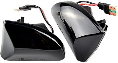 Dynamische Seitenmarkierungsleuchte Blinker for Smart Fortwo 451 MK1 & MKII 2007-2015 Rauchglas Bernstein(Fullstar Black)