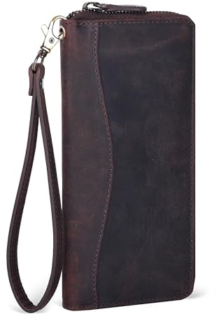 Ladies Leather Purse Clutch - RFID 8 Card Holder Coin Pocket Wallet Gift