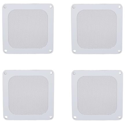 Computer Fan Filter Grills, Magnetic Frame Computer Fan Grill PC Fan Dust Mesh PC Cooler Filter 93x93mm / 3.66x3.66in, PC Fan Dust Filter (White)