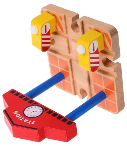 HAWILLOSCH Holzeisenbahn-zugzubehör Aus Holz Bahnsteig-Modell Für Junge Mädchen DIY Spielzeug Für Modelleisenbahnen