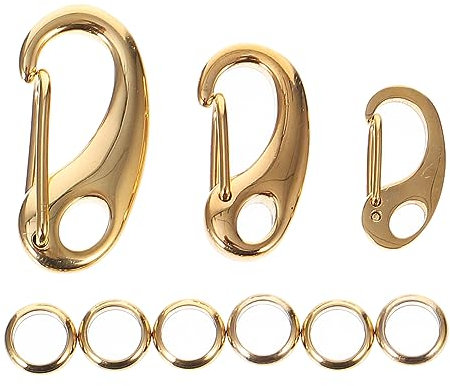 BUGUUYO 3 Stück Edelstahl Haustiermarken Clip Mit Lasthaken Und Ringen Verschleißfest Leichtgewichtig Für Hund Und Katze Vielseitig Für Halsband Und Schlüsselanhänger