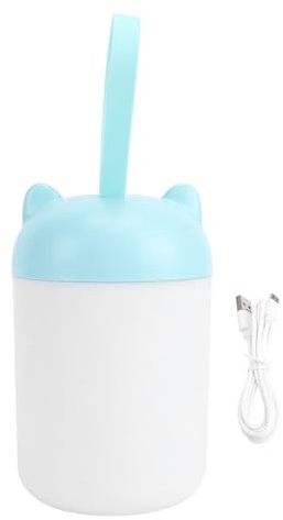 Tragbares Wiederaufladbares Nachtlicht, Tragbare LED-Lampe mit Niedlichen Ohren, Stufenloses Dimmen, Warmes Licht, Touch-Steuerung, Ideal für Camping, Spielhaus, Geburtstag,