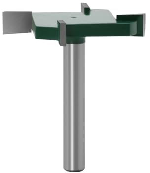 CNC Spoilboard Surfacing Router Bit, 4 Wings, 40mm Cutting Diameter, Carbide Planer Bit with 1/4 Inch Cutting Height for Woodworking