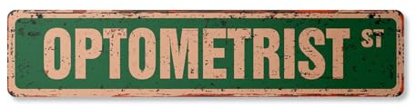 OPTOMETRIST Vintage Street Sign Metal Plastic eye glasses contact lenses exam