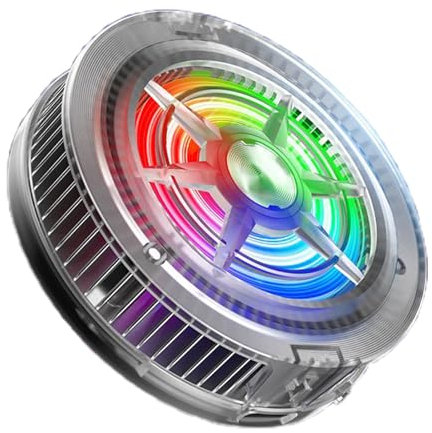 Ventilatore Raffreddamento Telefono - Raffreddatore Magnetico per Smartphone,Ventilatore USB a Semiconduttore con Luce RGB per e Sessioni Prolungate