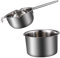 Gatuida 1 Ensemble creuset en inox chaudière marmite au bain- casserole au bain- creuset de chocolat but Oh marmites au bain- fondant au chocolat double pot Acier inoxydable