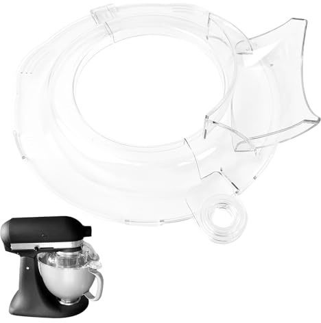 Spritzschutz Ersatz für Kitchen Aid 4.5-5 QT, Spritzschutz Schüssel für Kitchen aid zubehör, Perfekt für Kitchen Aid Edelstahlschüssel (Transparent)