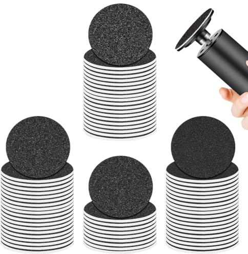 AOOSA 70 Pcs Foot File Replacement Pads for Electric Callus Remover | 80# 120# 180# Grits Round Pedicure Sanding Discs, Replaceable Sandpaper Refill Discs, Sandpaper Discs for Pedicure, Dead Skin