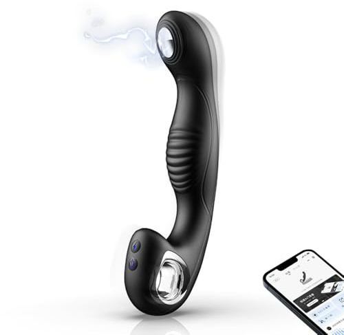 Jpscor Elektro Shock Analvibratoren für Mann Frau, 10 Elektroschock & 10 Vibration & Heizfunktion Reizstrom Analplug - SM Extrem Fetisch Prostata Stimulation Sexspielzeug für Männer Frauen Paar