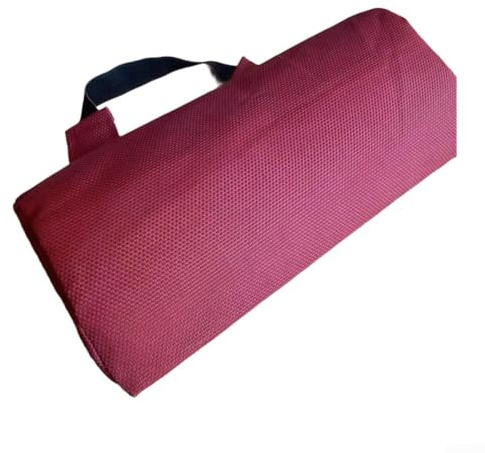 Atmungsaktives und verstellbares Liegestuhlkissen zur Unterstützung von Kopf und Nacken für Liegestühle und Liegen im Freien (Rotwein 35 x 6 x 15)