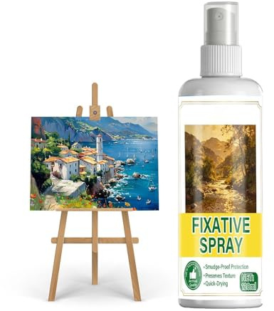 TYUKXJH Spray Fijador | 100ml Barniz para Pintura,Fijador artístico en aerosol,Para Pintura Artesanal Telas Acrílicos Gouache Carboncillo Óleos