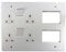 Crabtree 4318/WH Multimedia Lounge Plate - 2 x 13A Twin Sockets & 2 x 3W Euromodule Apertures