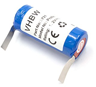 vhbw batteria compatibile con Braun Oral-B 3D White, Oxyjet, Precision Clean spazzolino elettrico (2500mAh, 1,2V, NiMH)