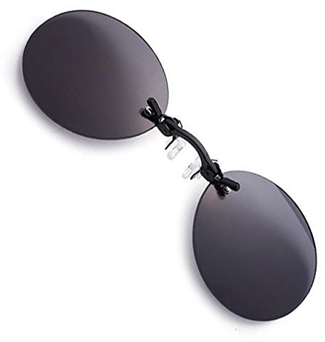 NorthEarth Matrix Morpheus Movie Sonnenbrille im Retro-Stil, rund, zum Anklippen, 3 Farben, schwarz, schwarz