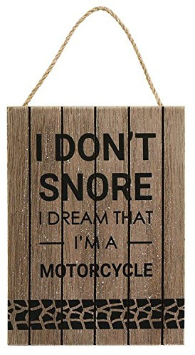 Transomnia I Dont Snore I Dream Im a Motorcycle Fun Wooden Sign Plaque Men Gift For Him