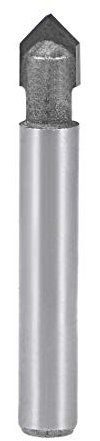 sourcing map 90 Degree V-Groove Router Bit 1/4 Dia with 1/4 Shank, Carbide Tipped V Grooving Bit (Gray)