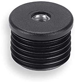 2 douilles filetées avec écrou, pour tubes ronds