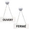 Signalétique.biz France - Pancarte de Signalisation Pour Accueil Commerce Restaurants - Ouvert/Fermé - PVC 1,5 mm avec Ventouse et Chainette Inclus