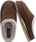 KuaiLu Herren Kuschelschuhe aus Plüsch mit offenem Rücken Herren Memory-Schaum Clog Hausschuhe Bequeme handgemachte Stitch Microsuede Slip-On Hausschuhe mit stützend Indoor Outdoor Braun Größe 47