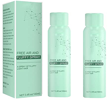 1/2 PCS Leave-in Dry Hair Spray,Fluffy Hair Lazy Oil Control Air-feeling Fluffy Spray,Fluffy Volumizing Hair Spray,Fluffy Texturising Dry Volume Hair Spray for All Hair Types, 100ml (2Pcs)