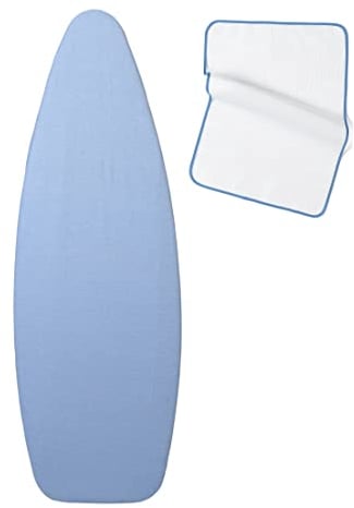 Extra Thick 7mm ironing board cover Designed in the UK. Ironing board covers fit all boards 145 cm in length and 54cm in width. ironing board covers large and medium.Full-Size Scorch Resistant Padding