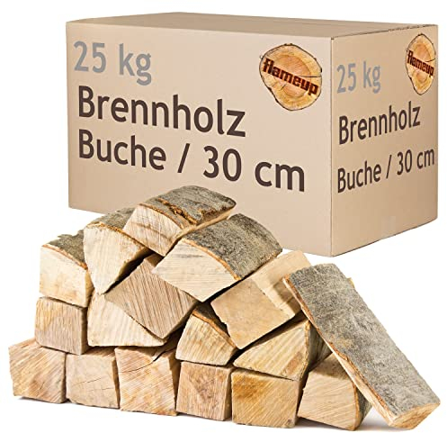 Brennholz Buche Kaminholz 30 cm Holz 25 kg Für Ofen und Kamin Kaminofen Feuerschale Grill Feuerholz Buchenholz Holzscheite Wood flameup