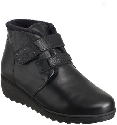 GIORDA 27491. Botin Sport DE Piel con Gancho y Bucle Mujer Negro 38