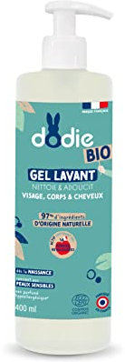 DODIE Gel Lavant Bio - visage, corps et cheveux - dès la naissance - 400mL