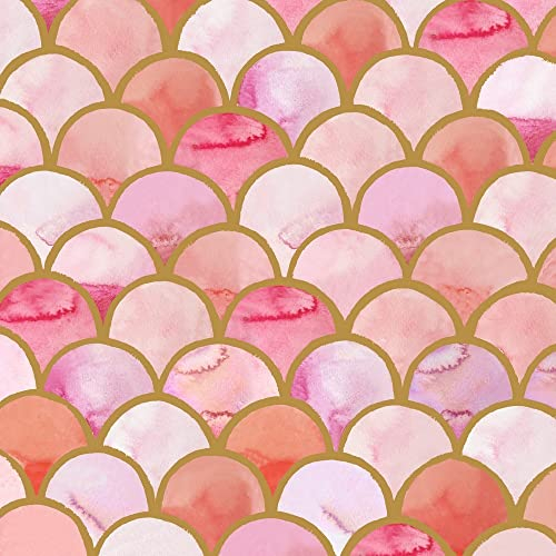 20 Servietten Goldene Bögen rosa-rot | Tischdeko | Decoupage | Serviettentechnik 33x33cm