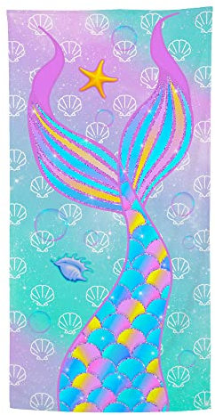 Bonsai Tree Meerjungfrau-Strandtuch, Meerjungfrauen-Geschenke für Mädchen, Mikrofaser-Badetuch, Geschenke für Meerjungfrauen-Liebhaber, blaugrün, Meerjungfrauen-Schwanz-Schuppe, Yoga, 76.2x152x152 cm