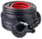 Carforu Synthetic Winch Rope 3/8'' x 100ft, 25000LBS, Compatible with ATV, UTV, SUV, Truck, Boat, Black, With Winch Hook