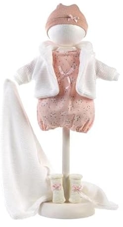 Llorens 1038564 Puppenkleidung für 35-38cm Puppen, Kleiderset mit Decke, Puppenzubehör