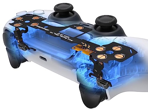 eXtremeRate Microinterruttore Clicky Hair Trigger Kit per ps5 Controller BDM-030,Trigger Stop Ergonomico Blocco Grilletti Bumper Mouse Click per ps5 Joystick BDM-030(Versione Leggera)
