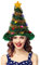 JIAMIAN Weihnachtsmütze, Weihnachtsbaum Hut, Grün Gold Pailletten, Neuheit Spaß Weihnachten Party Silly Mit Stern, Santa Party Fancy Witch Urlaub Dekoration Kopfbedeckung