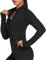 PINSPARK Laufjacke Damen Trainingsjacke Übergangsjacke Windbreaker zum Laufen Radfahren Wandern definieren Jacke mit Daumenloch Schwarz XL