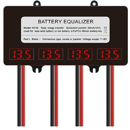 SHYISY Battery Voltage Balancer HC02 12V 24V 36V 48V Batteries Voltage Equalizer Balancer For Li Li-ion Lead Acid Battery Connect In Parallel Series
