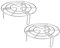 2pcs Support Vapeur Rond, Support de Cuisson en Acier Inoxydable Résistant Aux Hautes Températures Support de Mise en Conserve Support de Refroidissement pour Autocuiseur de Friteuse à Air(19.5cm)
