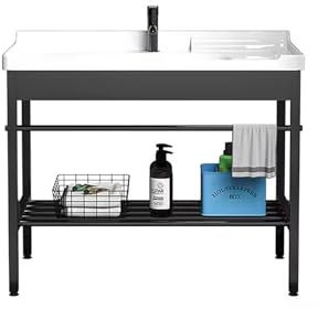 Lavello Esterno,Lavandini Bagno,Bianca Lavatoio In Ceramica,Lavello In Acciaio Inossidabile Commerciale,Lavabo Lavanderia Con Acciaio Inox Staffa,Lavandino Portatile Con Rubinetto,Lavabi Autoportante