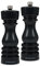 Cole & Mason London Lot de 2 moulins à poivre et sel Noir brillant 18 cm