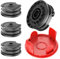 TRUSTLIONTEK Bobines de fil pour coupe-bordure Bosch ART 36-36 LI, ART24/24+, ART 27/27+, ART 30/30+, bobine de rechange F016800351 (4 bobines de fil + 1 couvercle de bobine)