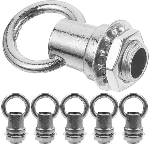 OSALADI Crochet De Plafond Boulon À Œil Fixation De Crochet Luminaire Suspendu Anneau Argenté 6 Pièces