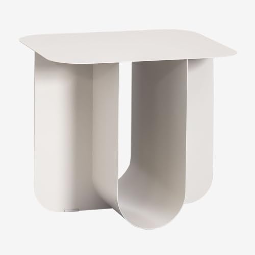 SKLUM Norman rechteckiger Beistelltisch aus Stahl (40x45 cm) Gardenia Weiß