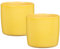 Scheurich Solido - Lot de 2 pots de fleurs en céramique - Couleur : solaire - Diamètre : 15 cm - Hauteur : 13,7 cm - Volume : 1,9 l