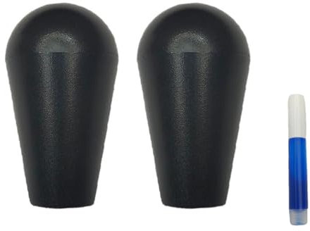 Arcade Joystick bat Tops,with THREADLOCKER, M6, Oval Ball for Arcade1up Replacement, Lever Knob (BlackX2)