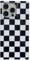 RoyMonkey Checkered Phone Case for iPhone 15 Pro Max, Cute Checkerboard Grid Plaid Print Soft Shockproof Protective Checker Cover for iPhone 15 Promax 6.7, Black/White