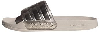 adidas Adilette Shower Slides, Infradito Unisex - Adulto, Champagne Met/Champagne Met./Putty Mauve, 40.5 EU