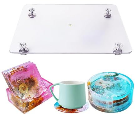 Nivellierbrett für Epoxidharz - Acryl-Nivellierbrett für Harz - Robuster Arbeitstisch, flaches Kunstzubehör für Tischplatten, Formenhandwerk, Harzformen